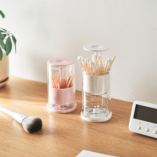 按压式牙签瓶自动弹出棉签瓶家用创意高档防尘牙线牙签收纳盒