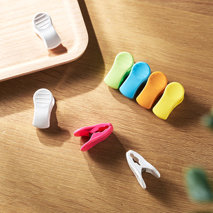 便利多用夹子食品封口夹保鲜袋口夹子办公收据文件夹糖果色塑料夹