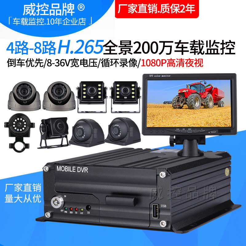 全景高清车载硬盘监控录像