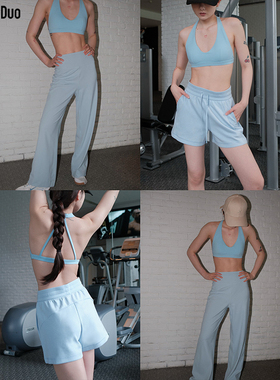 TD春夏瑜伽服健身房运动套装瑜伽裤短裤聚拢内衣健身长裤吸汗速干