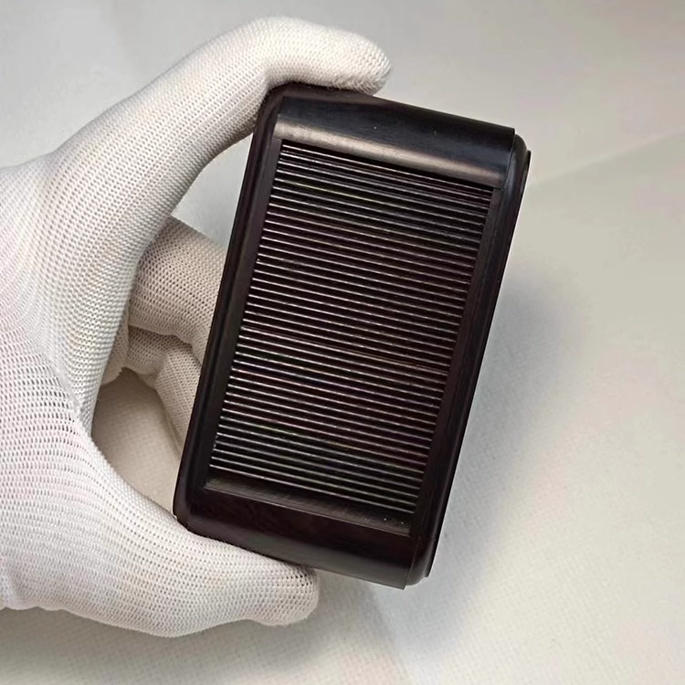 张圣林老乌木卷帘门竹蛉盒金钟