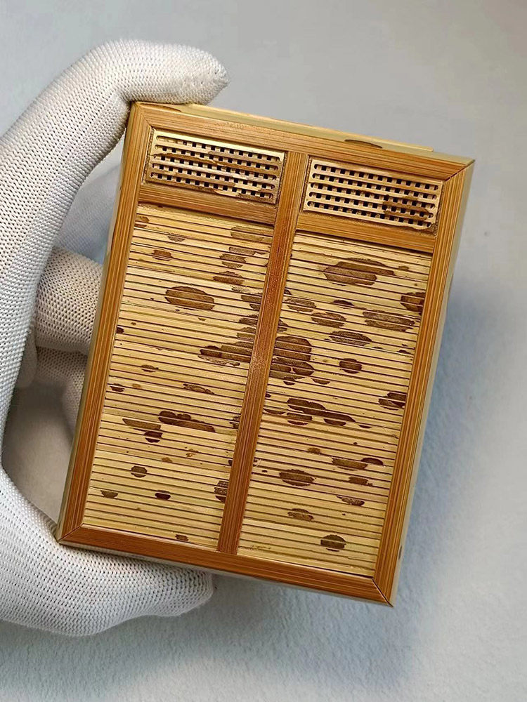 张圣林鸣虫盒 斑竹梅妃竹竹蛉盒 朝天窗卷帘门蛉子盒 蛉虫盒 黄蛉