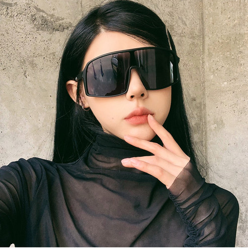 个性偏光女款太阳镜骑行防风