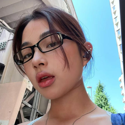 韩系方框早八人素颜黑框眼镜