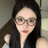 猫眼黑框个性 潮流眼镜架女高级感超轻素颜神器可配度数近视眼镜