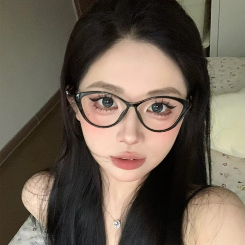 可配度数个性潮流素颜超轻黑框