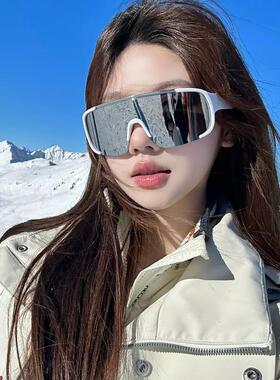 新款大框户外运动眼镜男滑雪登山防风遮阳太阳镜骑行护目墨镜女潮