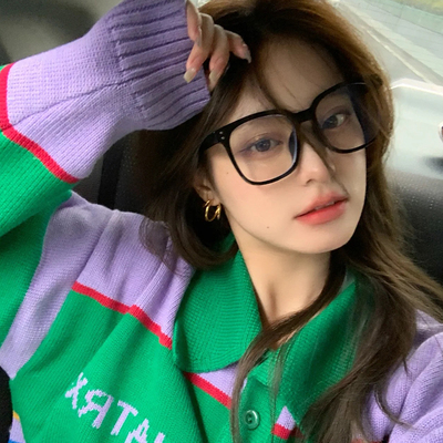 韩国2023新款黑框近视镜适合大脸显瘦防蓝光配有度数眼镜框男女潮