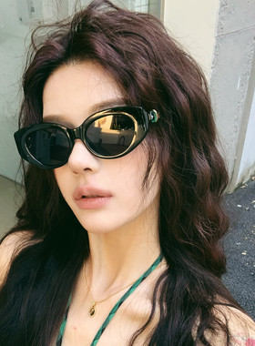 欧美复古新款猫眼小框太阳镜
