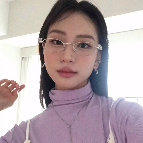女款金属个性辣妹氛围感眼镜框