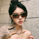 欧美风连体金属美拉德风高级感女款 潮太阳眼镜方圆脸显瘦街拍墨镜