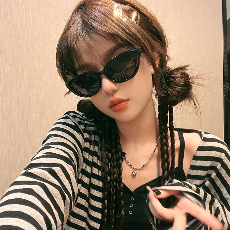 桔里防紫外线甜辣女款个性太阳镜