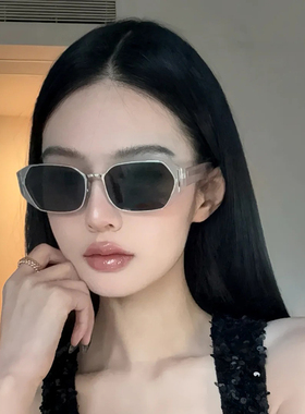 辣妹欧美风太阳镜显脸小新款方框网红同款防紫外线墨镜小冰块眼镜