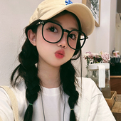 复古个性 甜辣黑框近视眼镜女款 素颜大脸显瘦防蓝光眼睛镜框平光镜