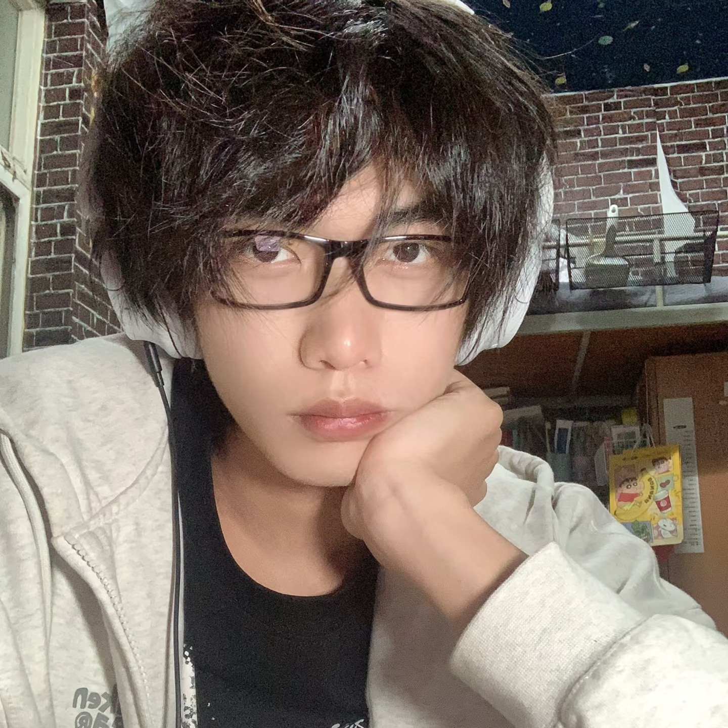 黑色小框纯欲眼镜男女日系超轻