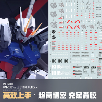 LNX MG 1/100 RM 强袭 突击 空装强袭 空强 白强高达模型玩具水贴