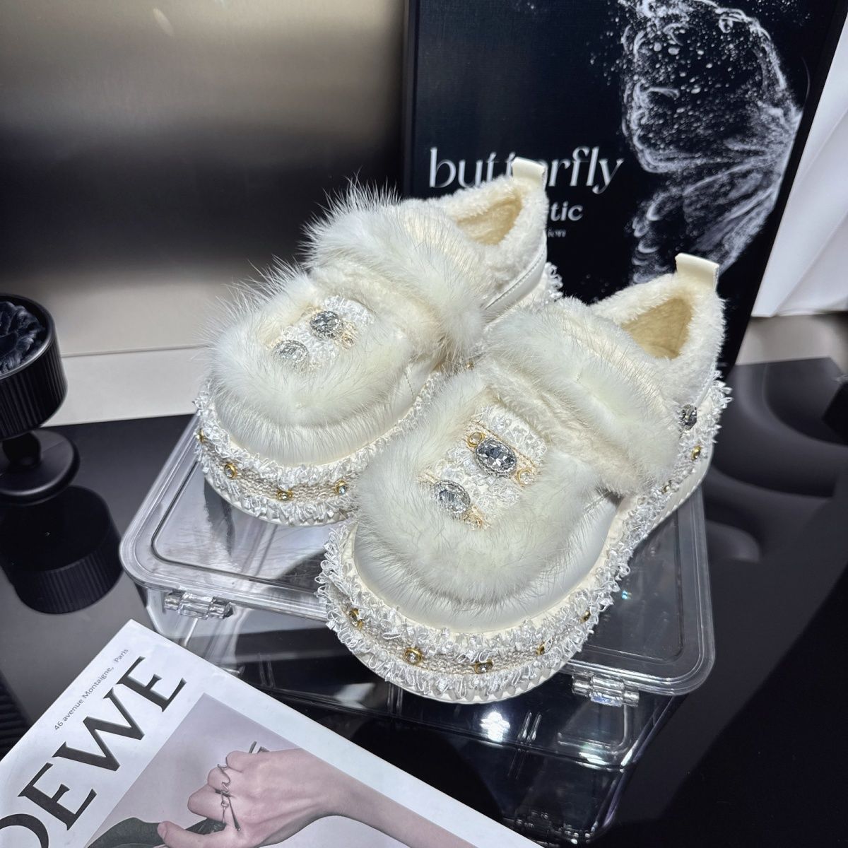 2025新款厚底雪地靴女冬季加绒加厚保暖棉鞋防滑面包鞋