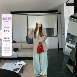 外套复古宽松休闲西服 高级感廓形西装 宅宅athome 威尔士往事