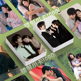 矜李夫妇镭射小卡周柯宇陈妍希海报定制同款明信片签名照杂志圆角