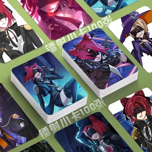 影爪梵蒂娅镭射小卡蛋仔派对游戏二次元海报定制圆角3寸lomo卡片