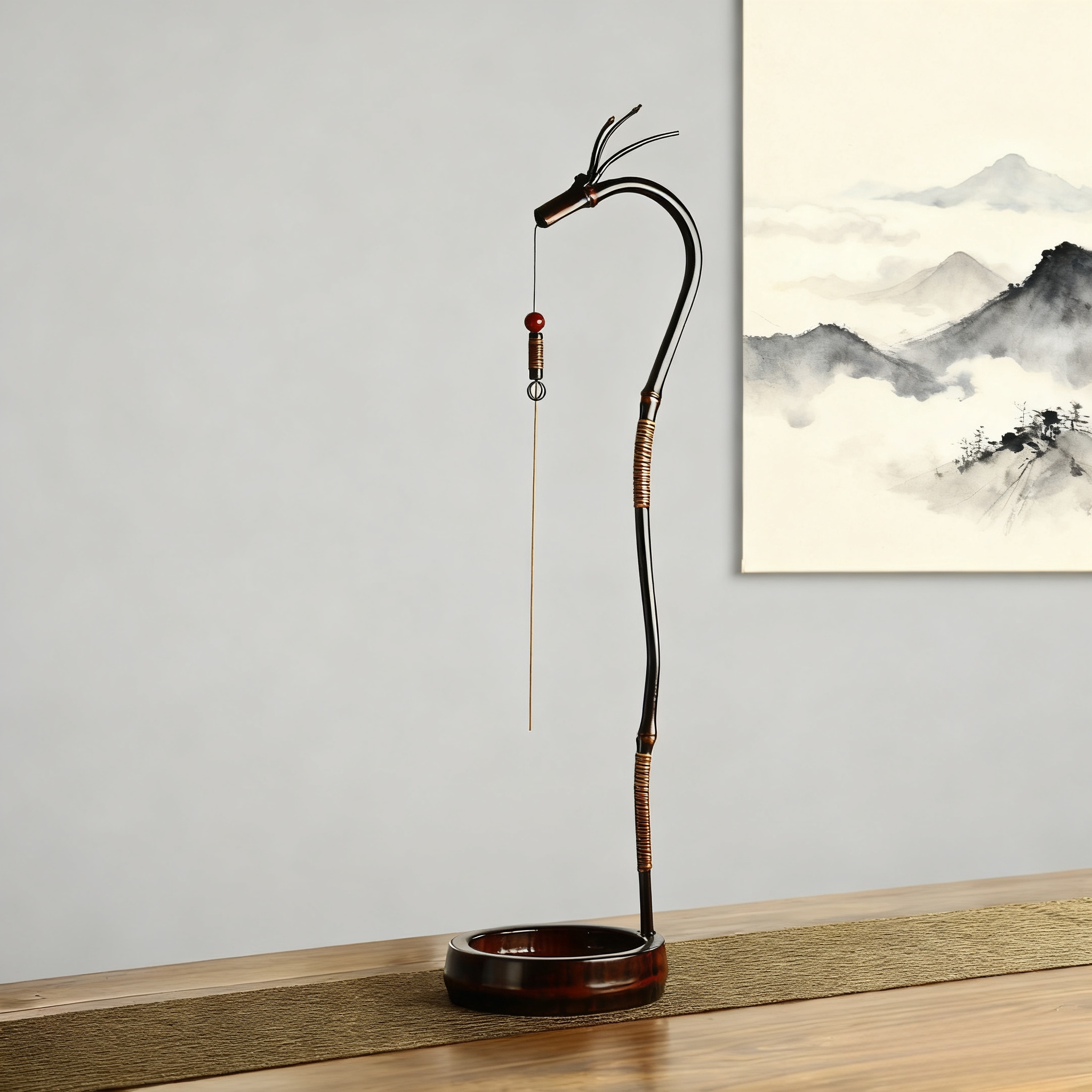 手工竹制龙挂香架香插到流香