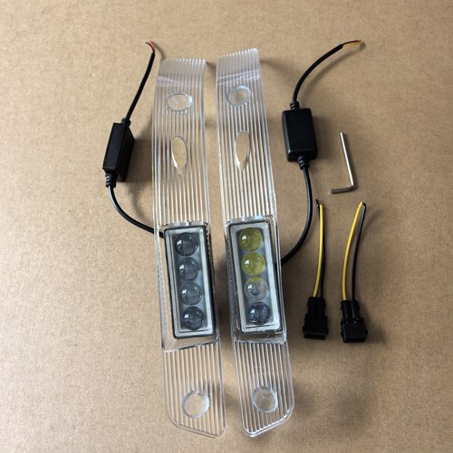 适用解放J6V/J6G/J7遮阳板罩LED射灯J6L/J6P改装远近可调高亮防水
