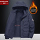 夹克男秋冬2026新款 运动冲锋衣多口袋摇粒绒外套 户外加绒保暧工装