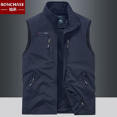 马甲男士 新款 坎肩春秋季 户外春季 休闲多口袋摄影钓鱼马夹无袖 外套