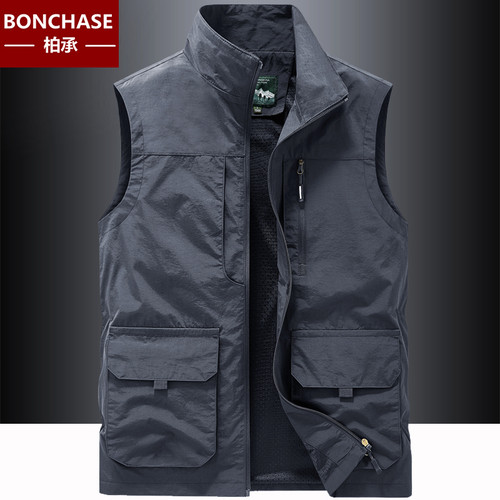 春秋马甲男户外速干坎肩马夹外套