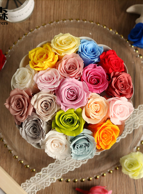 进口日本大地农园03480永生花玫瑰保鲜花手工装饰diy材料包礼盒