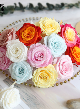 进口日本大地农园精品6朵大号永生玫瑰diy05212手工材料包干花束