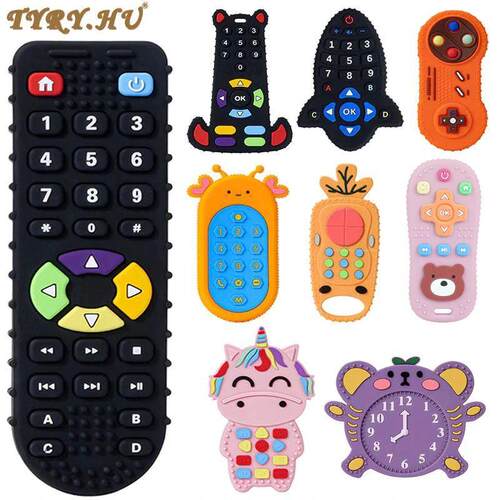 1Pc Baby Silicone Teether Toys Remote Control Shape Teether