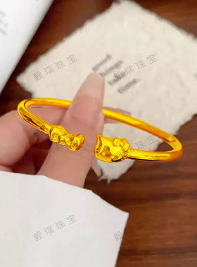 金包银kt猫手镯可爱甜美黄金高级感时尚百搭镯子饰品闺蜜礼物