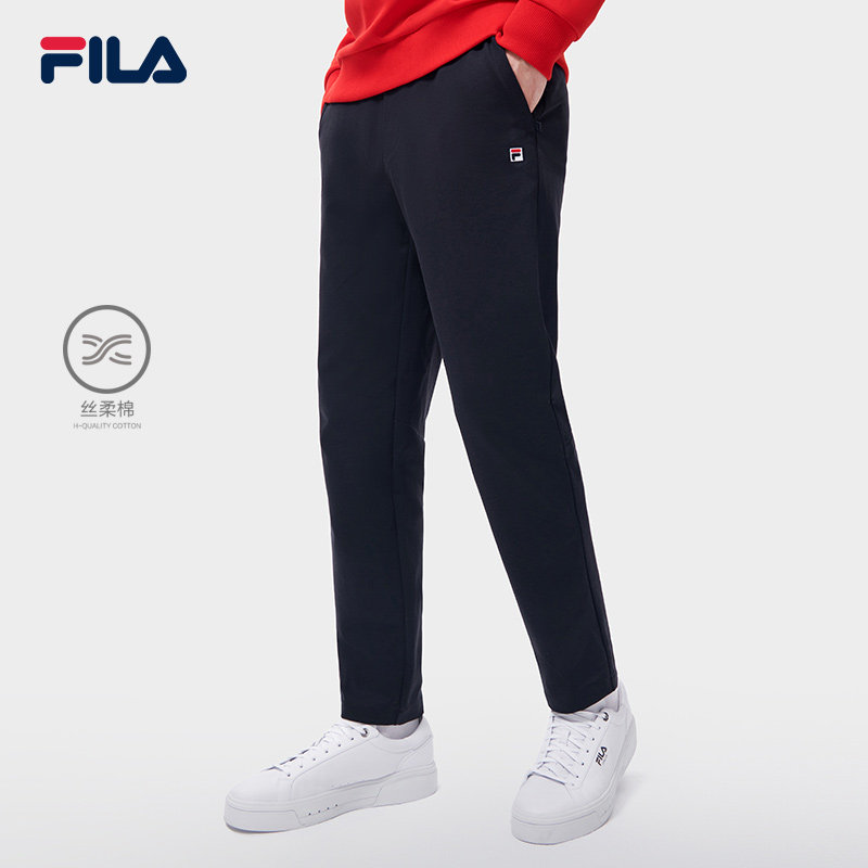 fila斐乐官方2022冬季新款针织长裤男款经典简约百搭运动休闲裤
