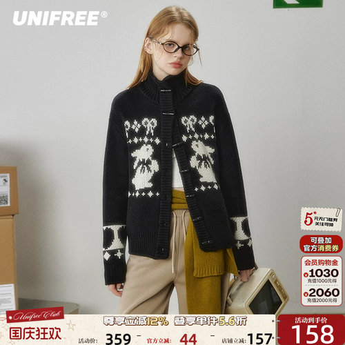 UNIFREE复古慵懒风针织衫