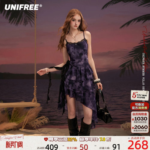 UNIFREE轻亚风雪纺连衣裙