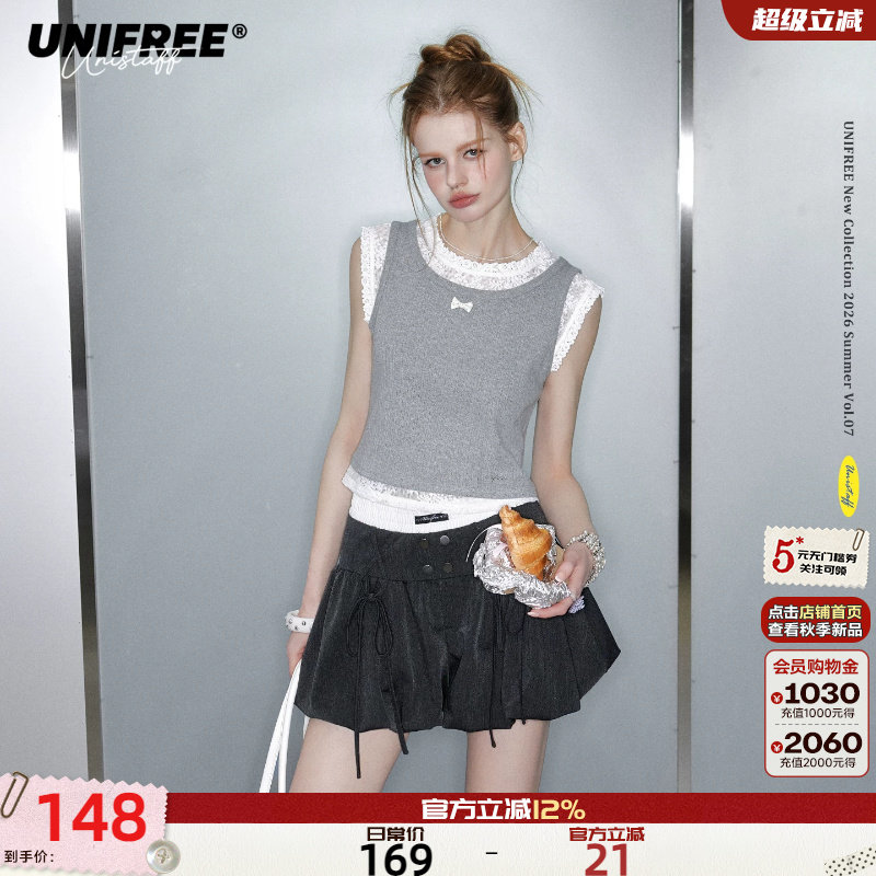 UNIFREE无袖休闲常规背心										