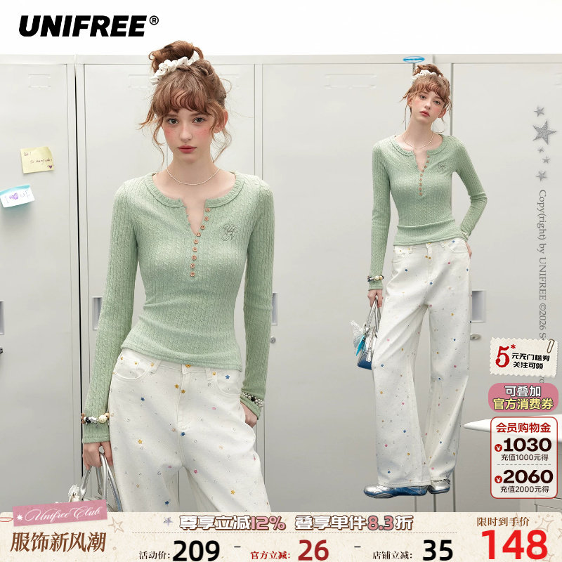 UNIFREE修身辣妹长袖T恤图片