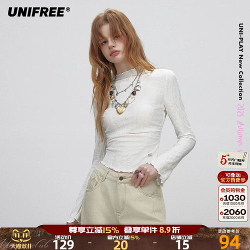 UNIFREE半高领长袖T恤
