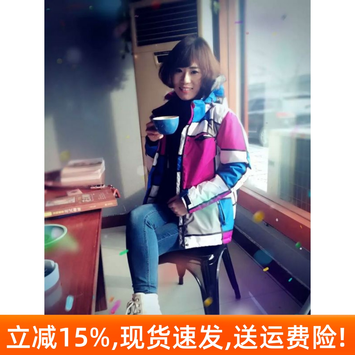 外贸原单韩国专业滑雪服单板成人女冬季冲锋衣户外衣棉服加厚高端