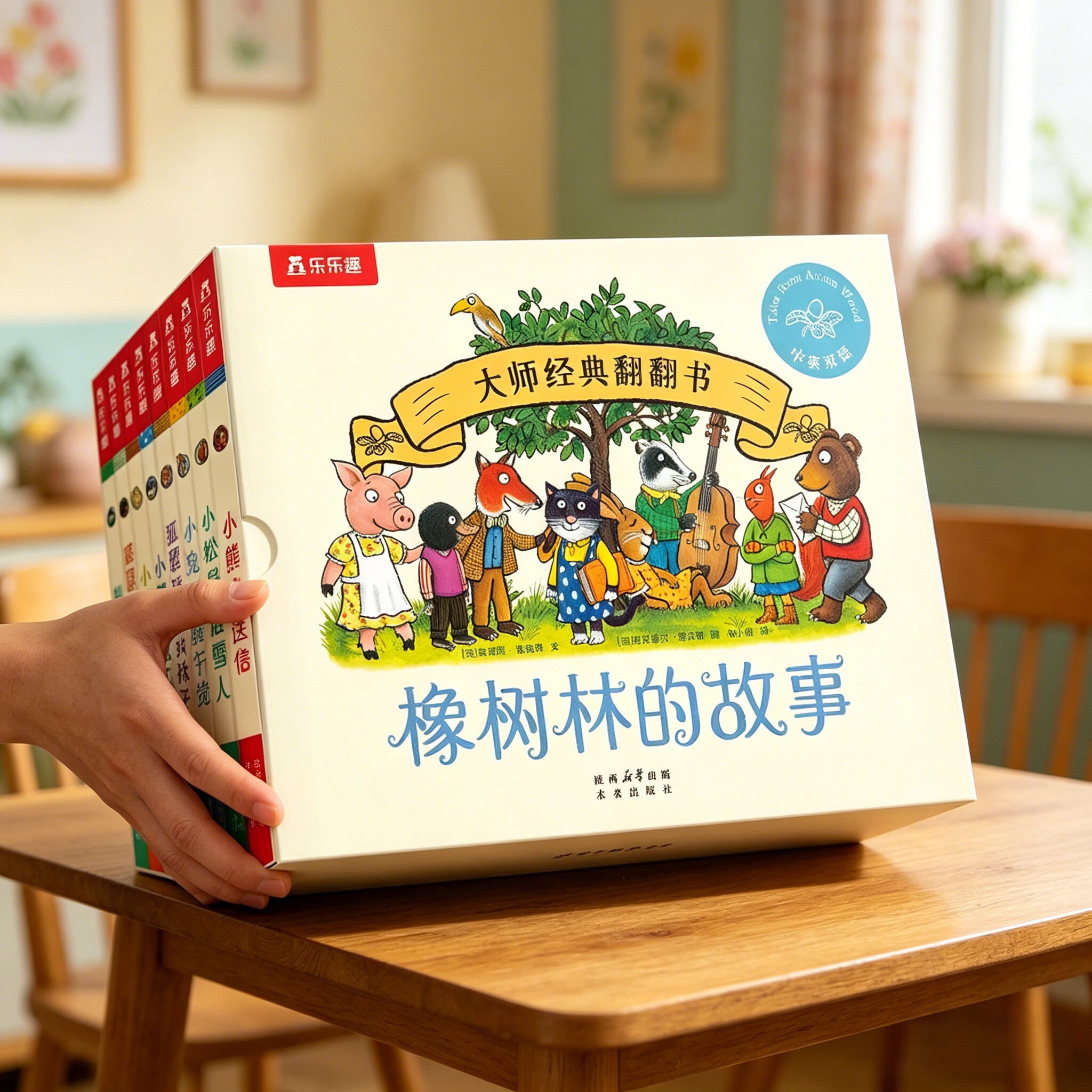 【新书现货】绘本0到1-3岁橡树林的故事翻翻书11册宝宝婴幼儿童启蒙认知早教书8册小月龄故事周岁2岁硬壳洞洞书蒙氏绘本触摸书籍