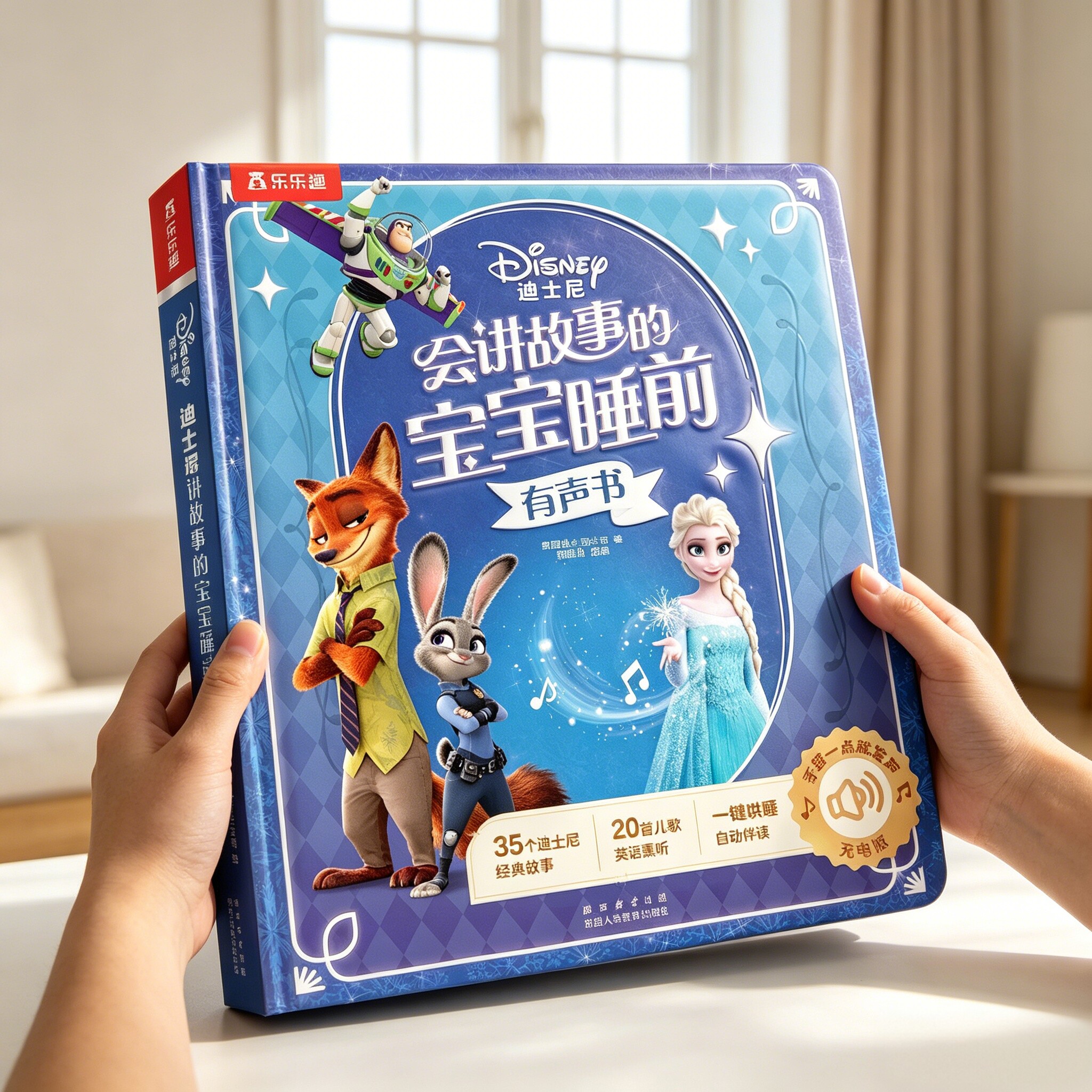 迪士尼会说话的早教有声书宝宝0到3-8岁早教点读发声书冰雪奇缘爱艾莎公主睡前故事绘本幼儿启蒙4567岁英文儿歌婴幼儿童礼物书籍
