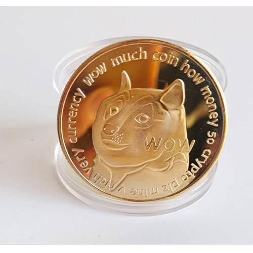 狗狗币外国硬币bitcoin虚拟币狗币纪念章 金属工艺品搞活动小礼品
