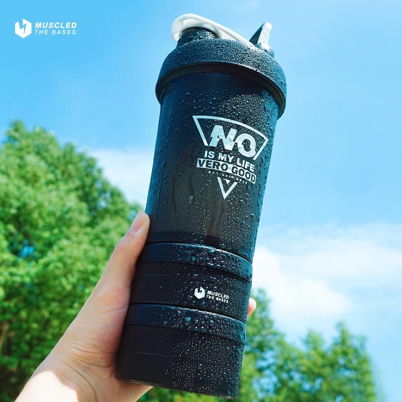 便携式防漏代餐双层摇摇杯带刻度家用奶茶杯粉盒酵素粉泡沫蛋白粉
