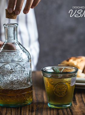 西班牙进口vsm酒壶家用高级感玻璃酒杯套装红酒威士忌分装空酒瓶