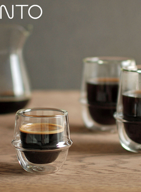 日本kinto玻璃杯KRONOS双层杯子牛奶杯泡家用耐热茶杯高硼硅水杯