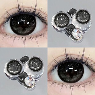 黑色美瞳半年抛2023新款大小直径正品官网隐形眼镜女旗舰店