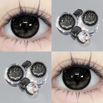 黑色美瞳半年抛2023新款大小直径正品官网隐形眼镜女旗舰店