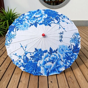 工艺伞舞蹈道具复古青花瓷油纸伞古典古风中式摄影道具写真装饰伞