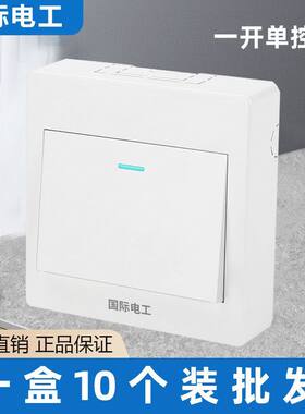国际电工86型明装单控开关面板